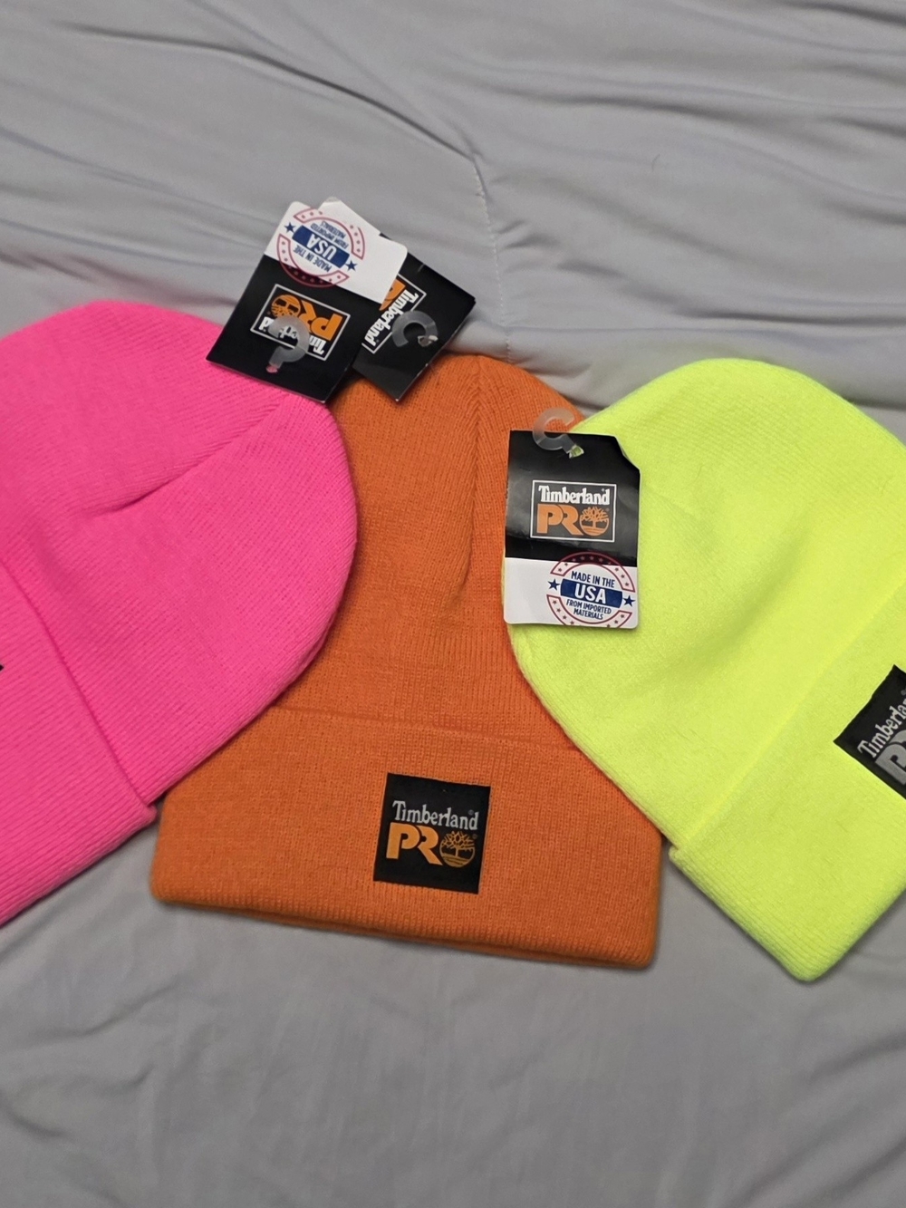 Timberland PRO  Orange High-Visibility Beanie Set